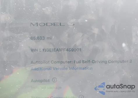 2023 Tesla Model 3 Rear-Wheel Drive from USA, damaged, VIN 5YJ3E1EA1PF489901